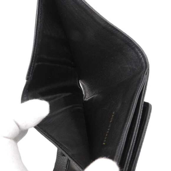 CHANEL Black Caviar Leather Logo Wallet